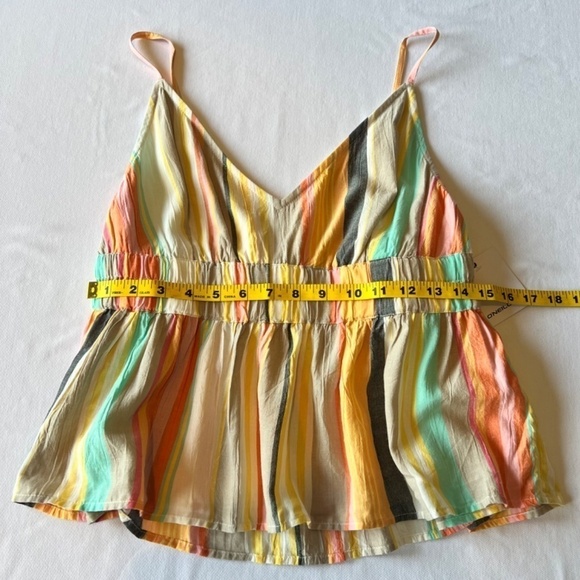NWT - O’Neill Kelby stripe peplum sleeveless top - Picture 6 of 11